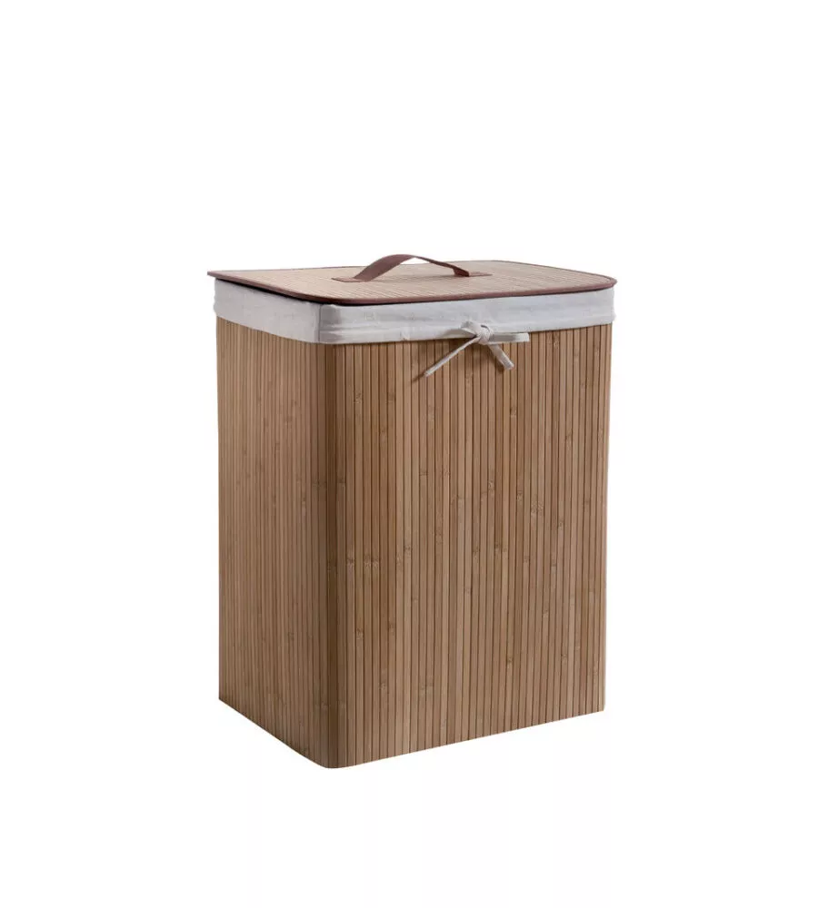 PORTA BIANCHERIA RETTANGOLARE IN BAMBOO - NATURALE.